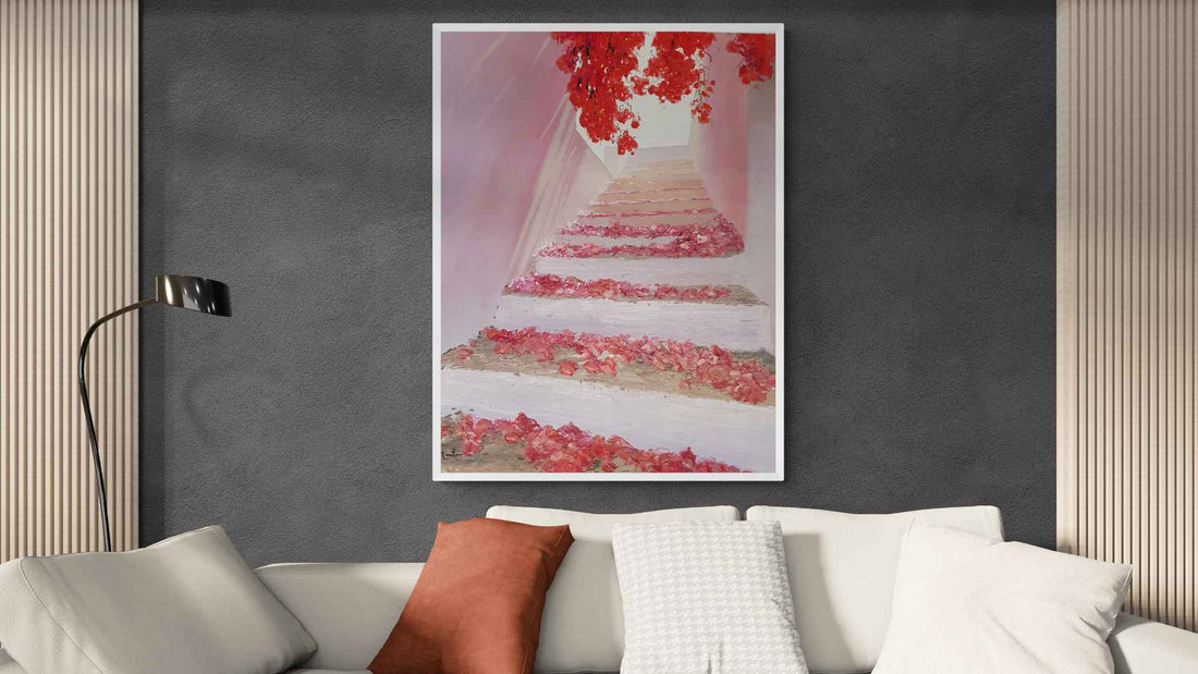 Paso a paso de la creación de la obra de la Escalera de la Bunganvilla