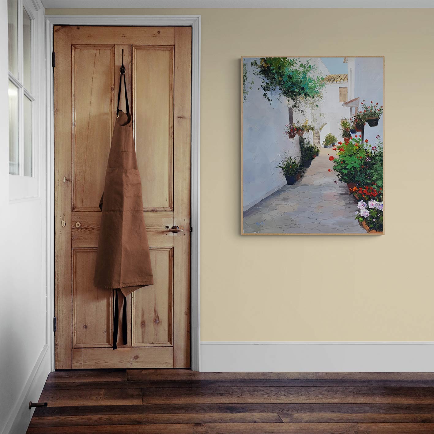 Malen auf der schmalen Straße