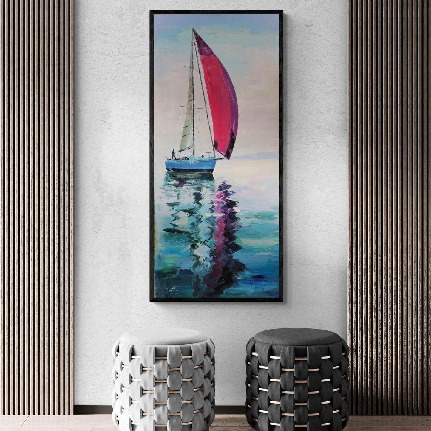 Malen der lila Kerze