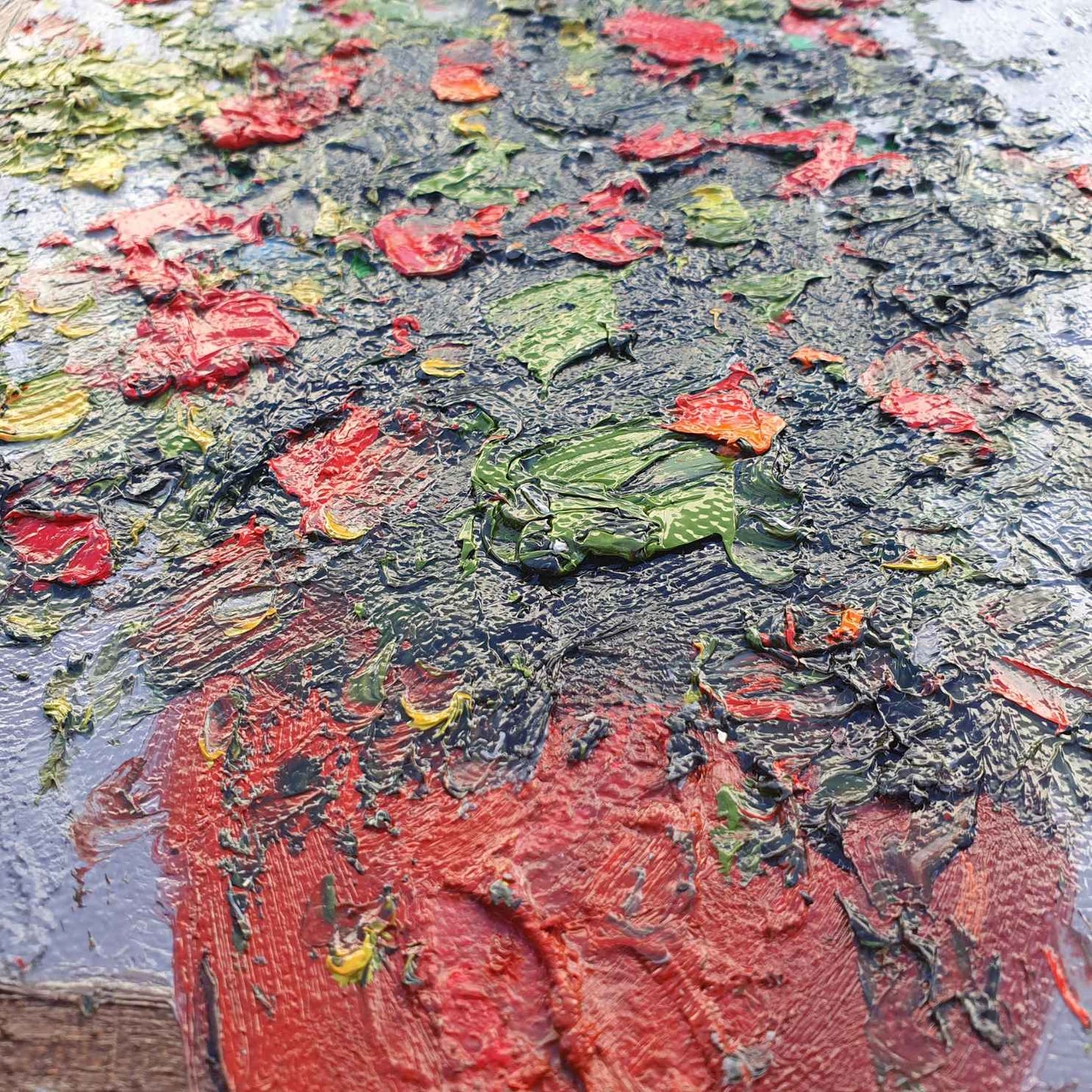 Das Portal und seine Blumen malen