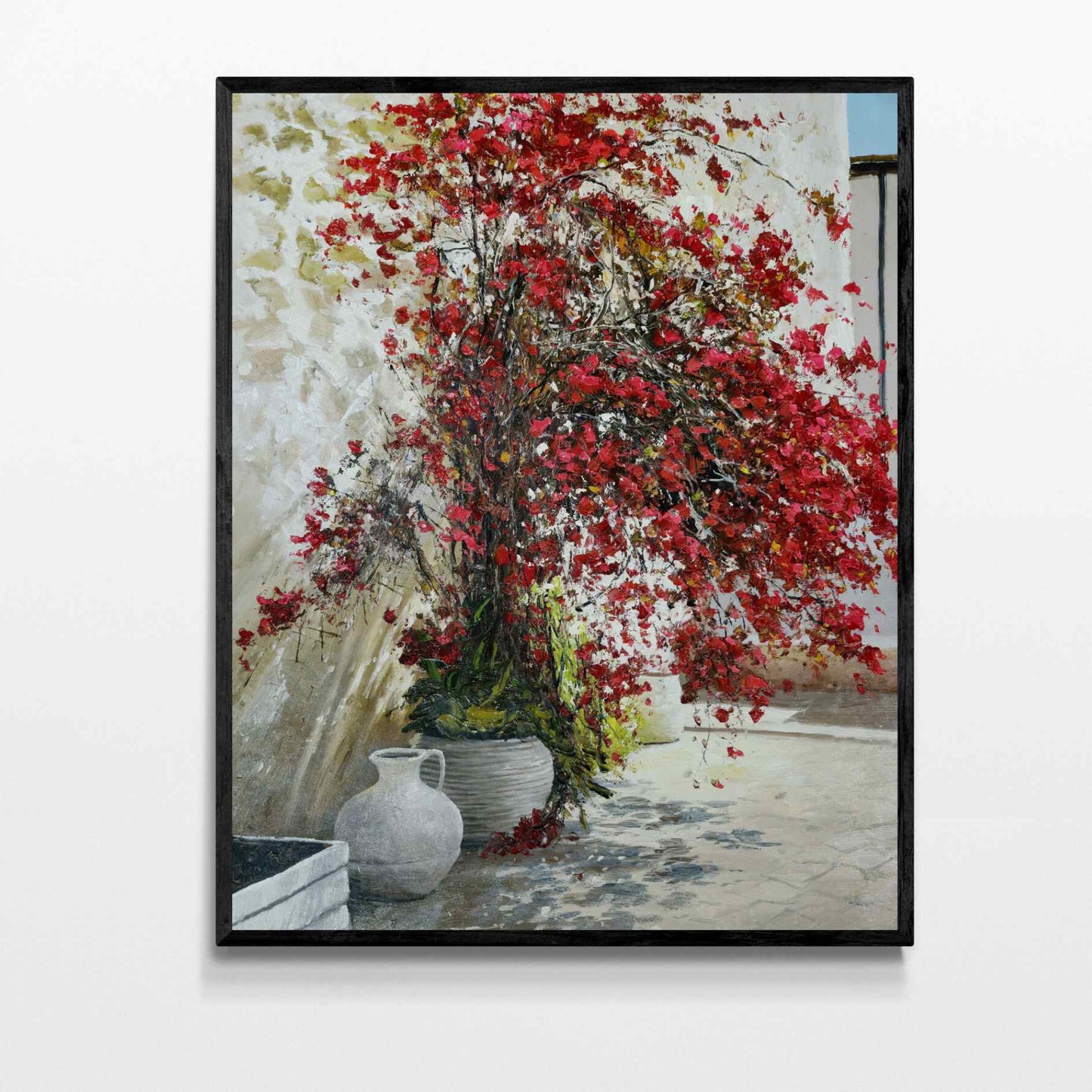 Malerei von Bougainvillea und ihrem Raum