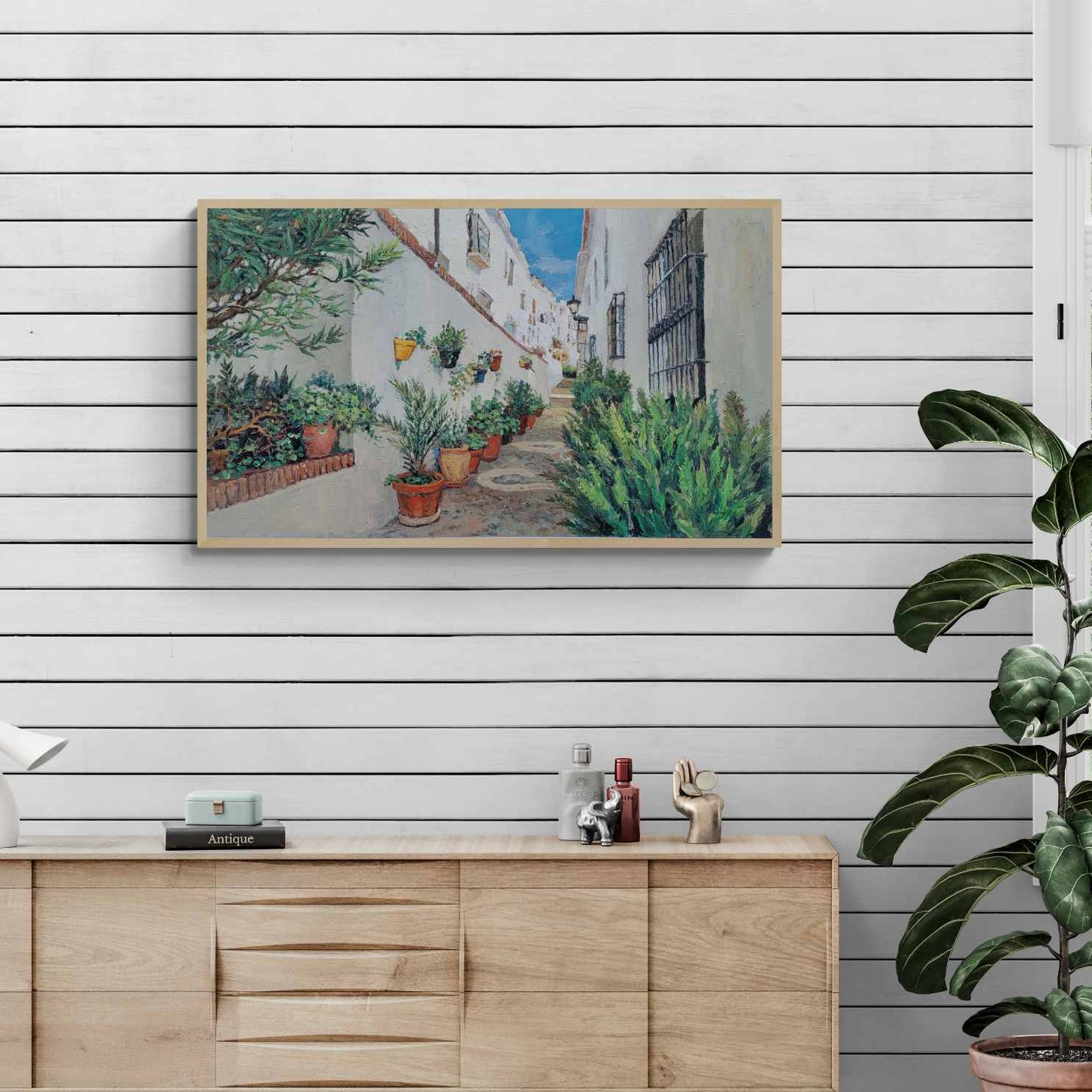 Die Straße der Blumen malen