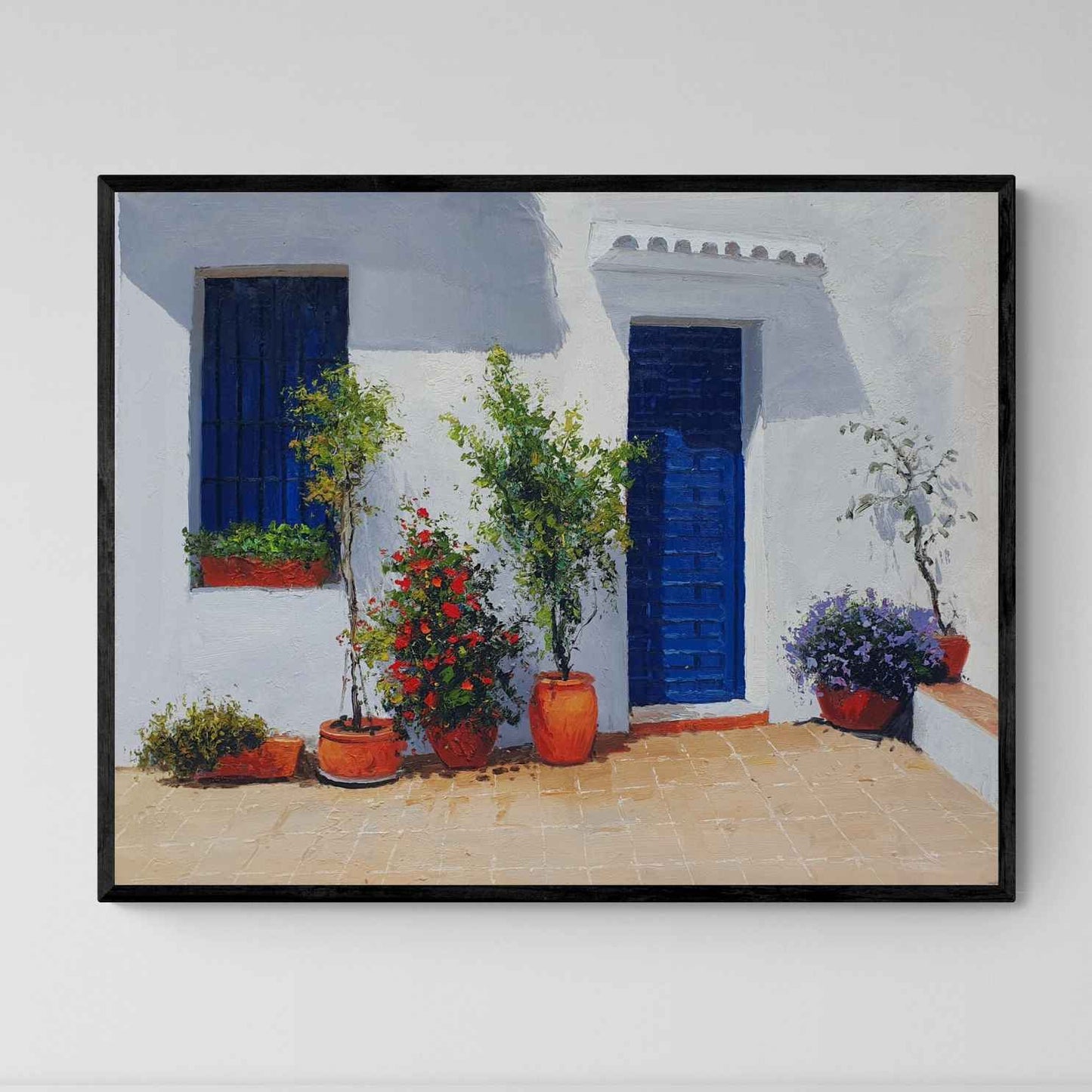 Das Portal und seine Blumen malen