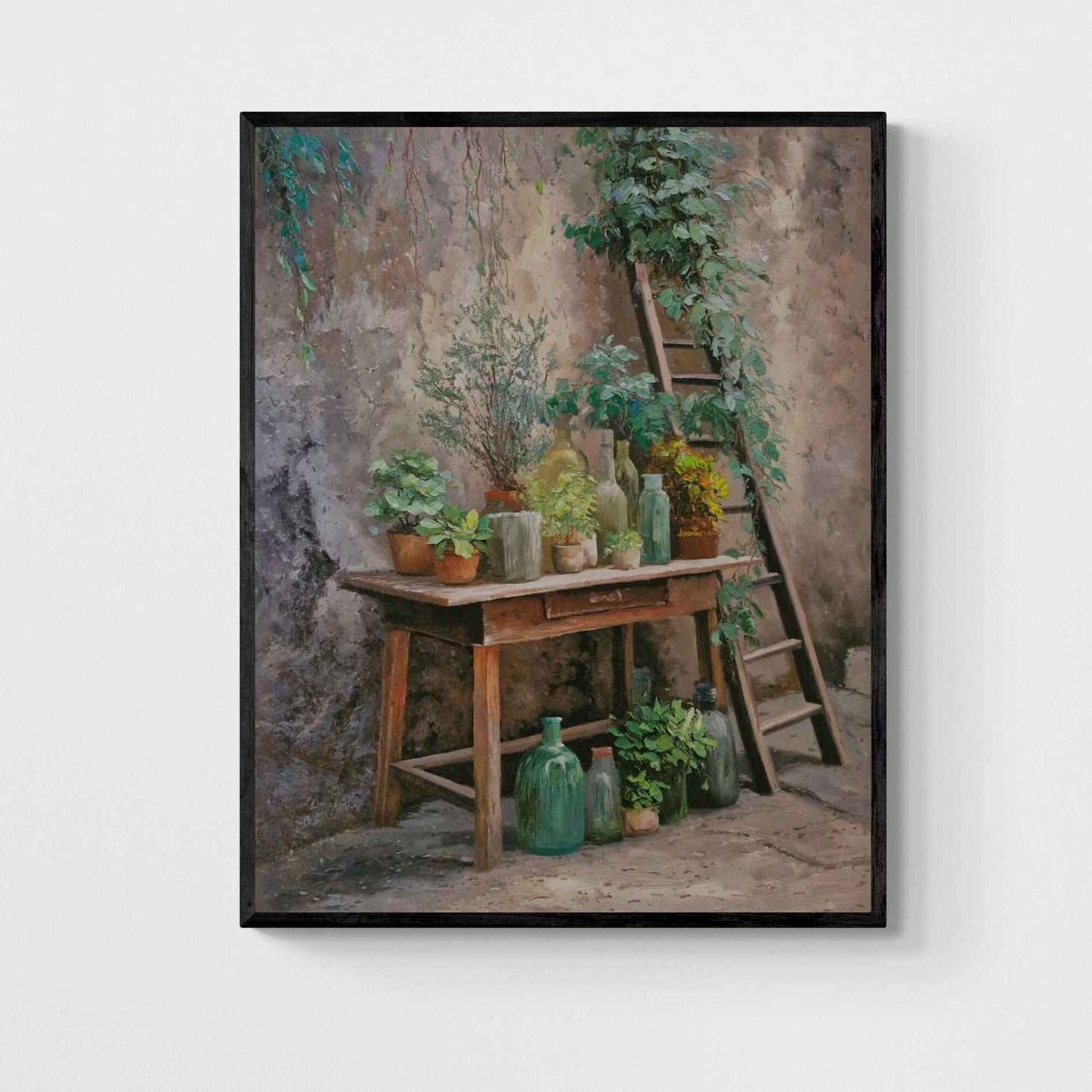 Ölgemälde Botanische Ecke 100x80 cm