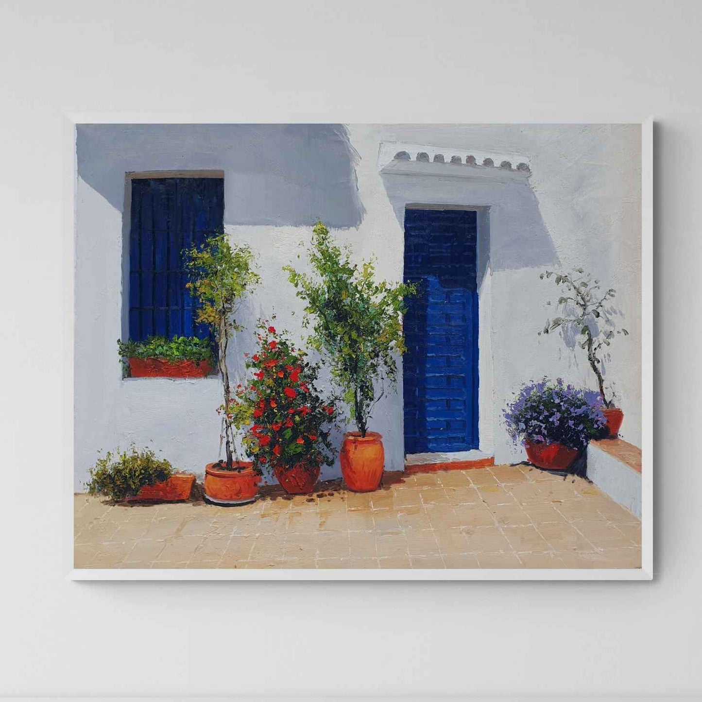 Das Portal und seine Blumen malen