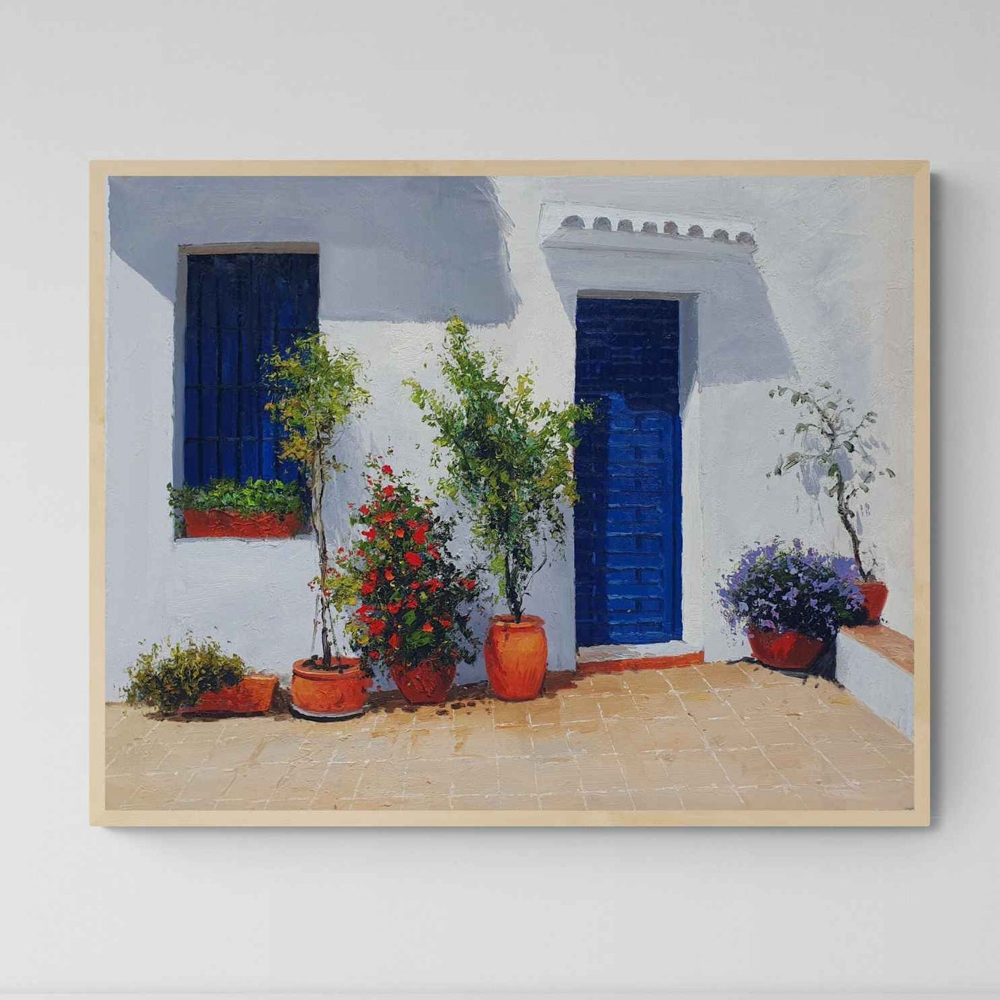 Das Portal und seine Blumen malen