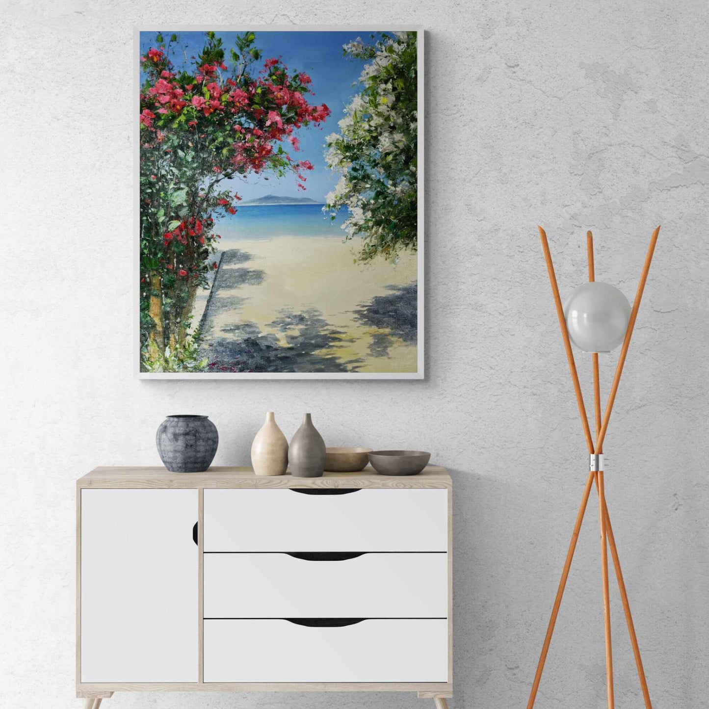 Malen der Bougainvillea von San Pedro