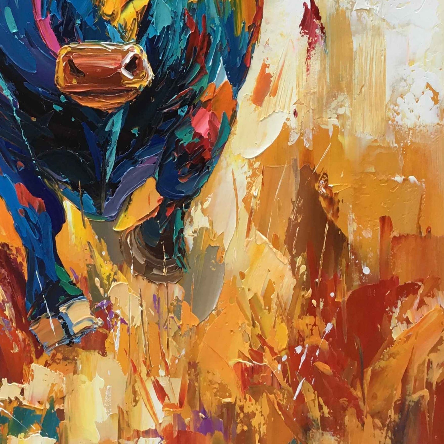 Painting Oil Bull kulturelle Vielfalt