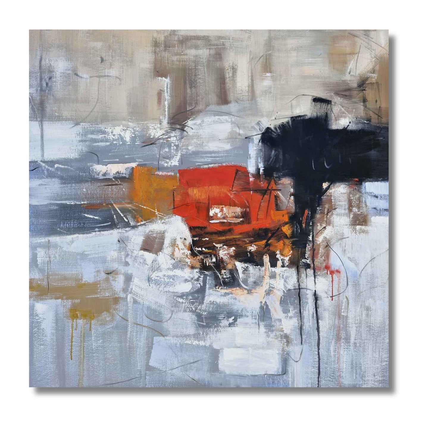 Innensturmgemälde 102x102 cm