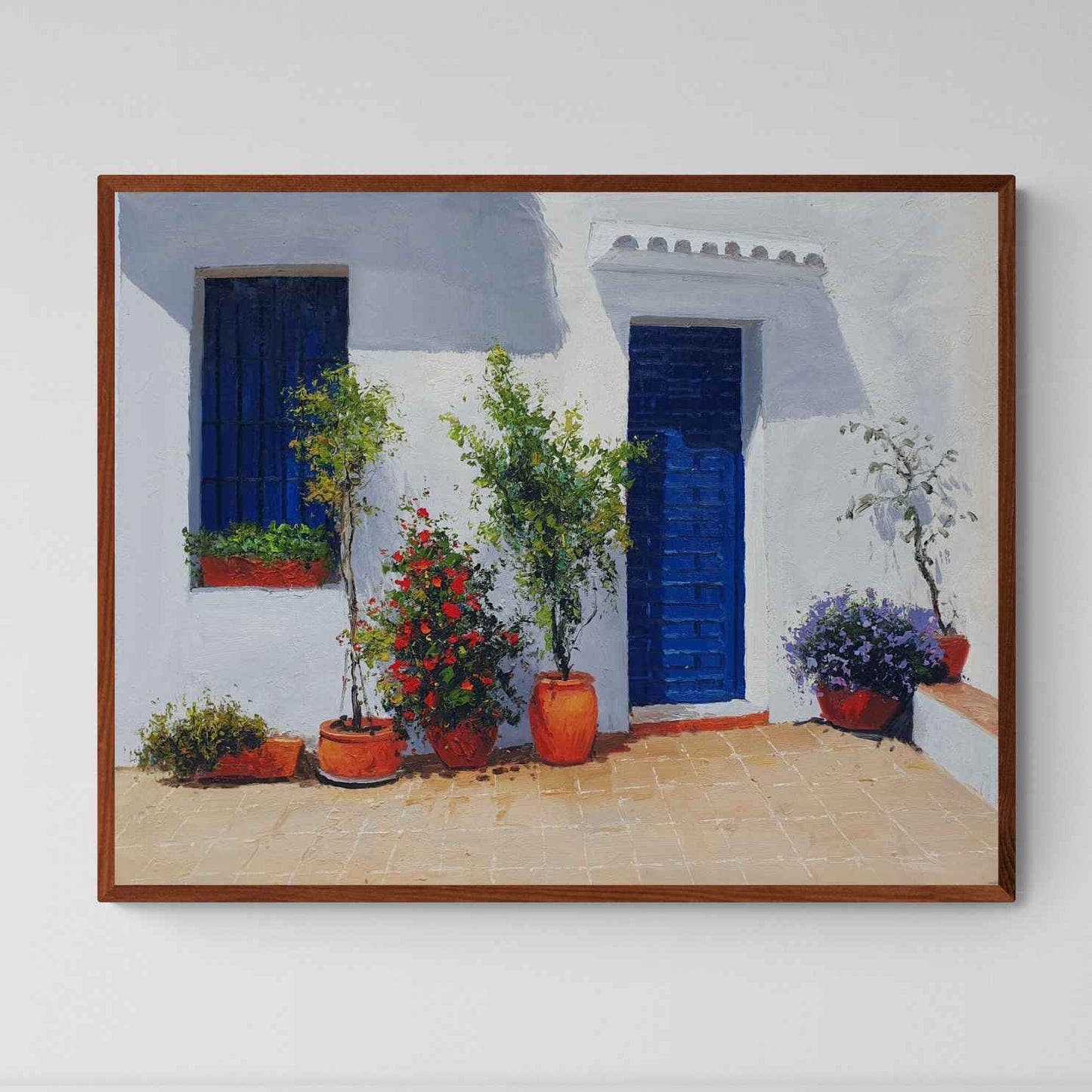 Das Portal und seine Blumen malen