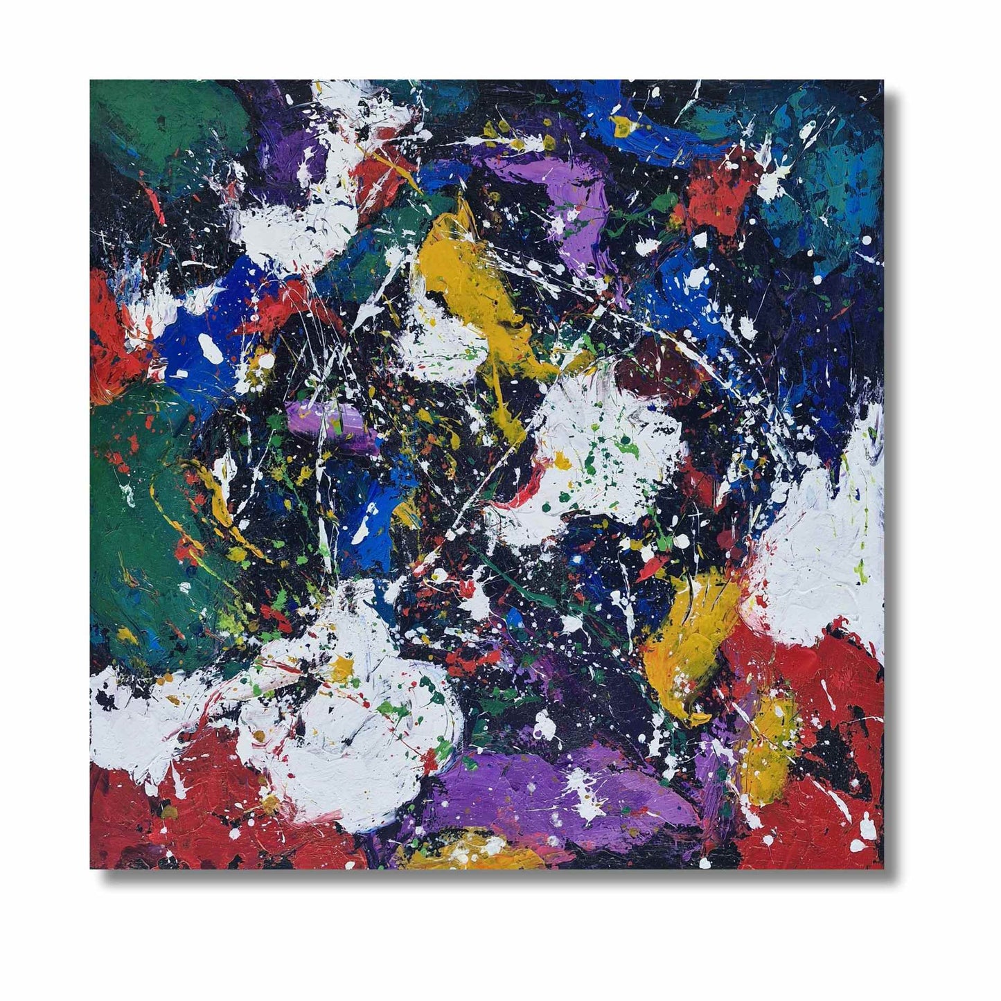 Gemälde Abstrakte Explosionsfreude 102x102 cm