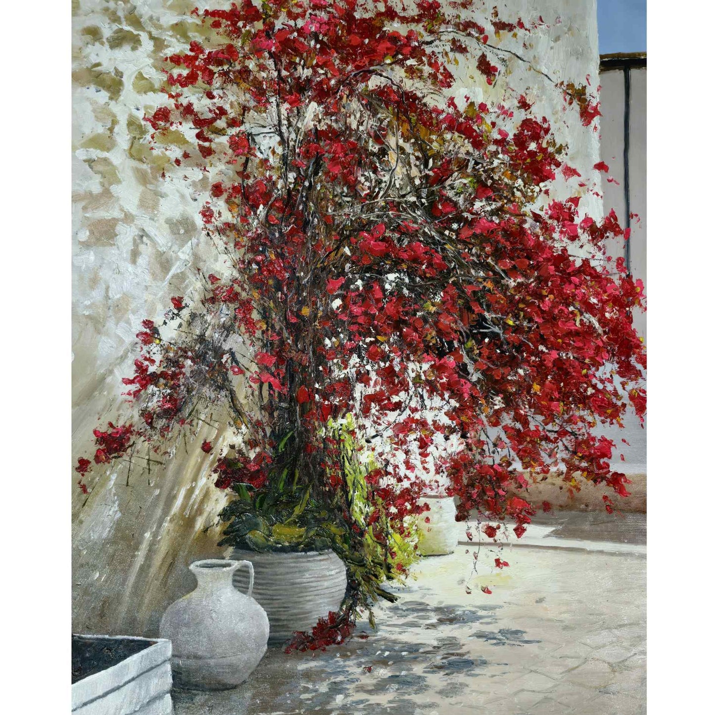 Malerei von Bougainvillea und ihrem Raum