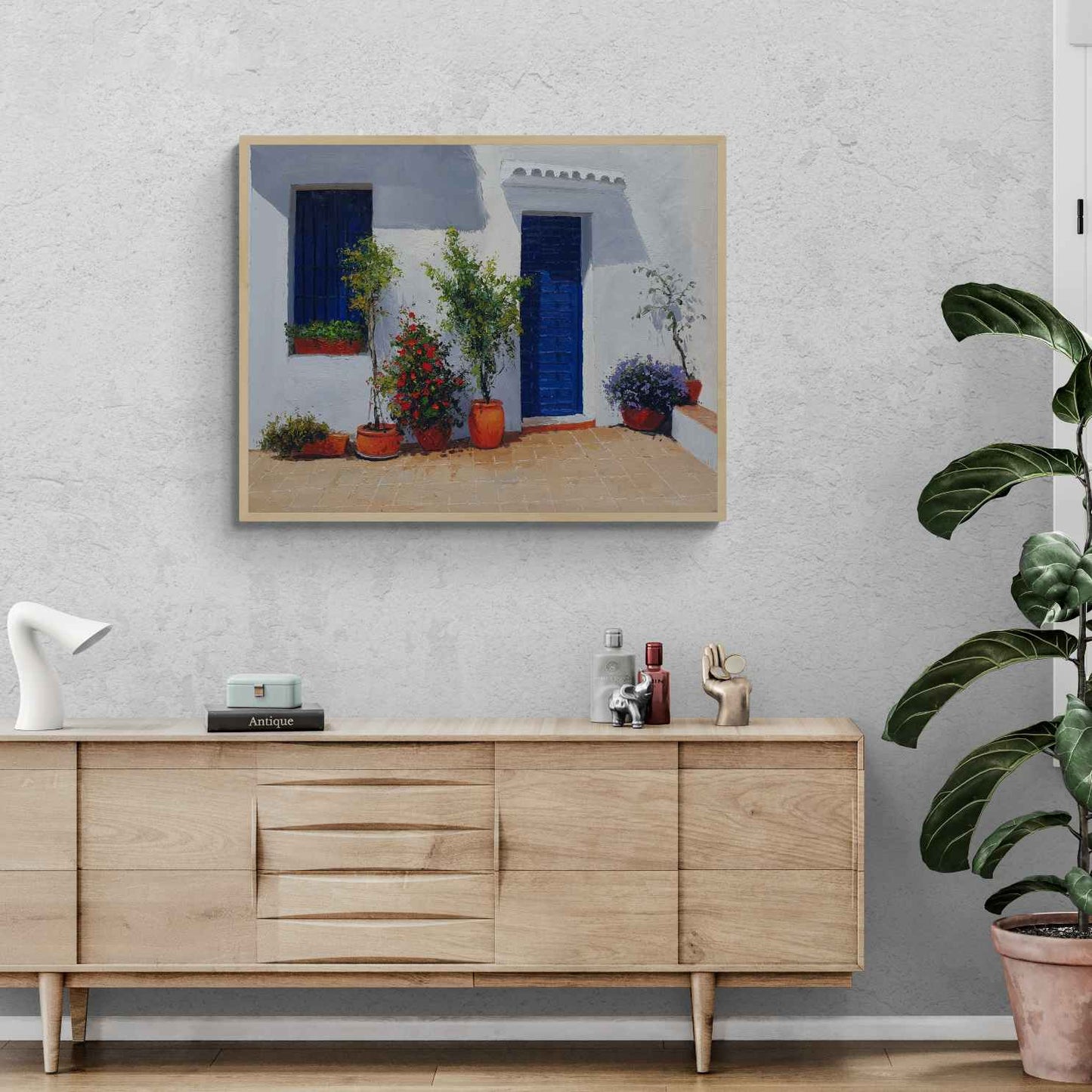 Das Portal und seine Blumen malen