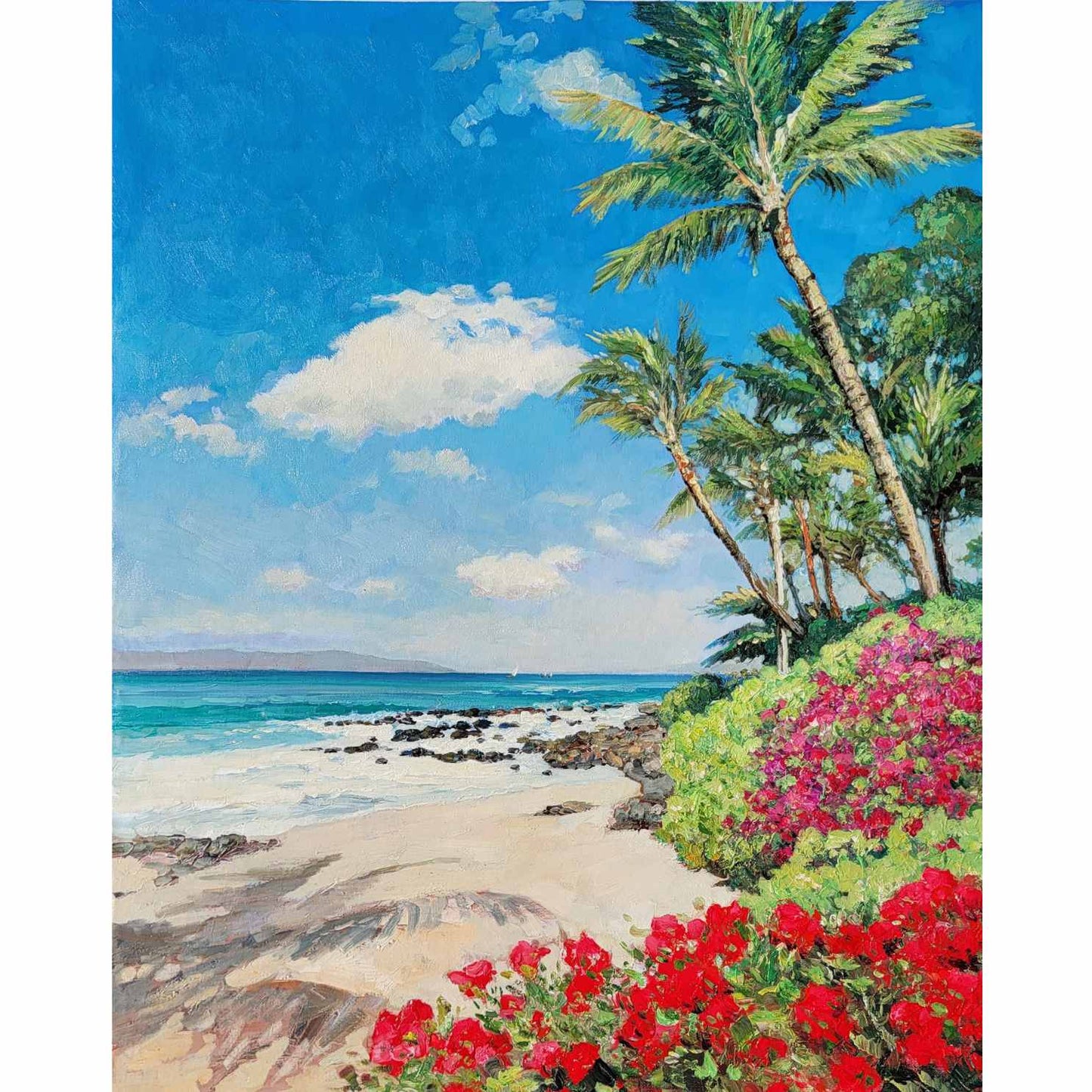 Die blühende Palme malen