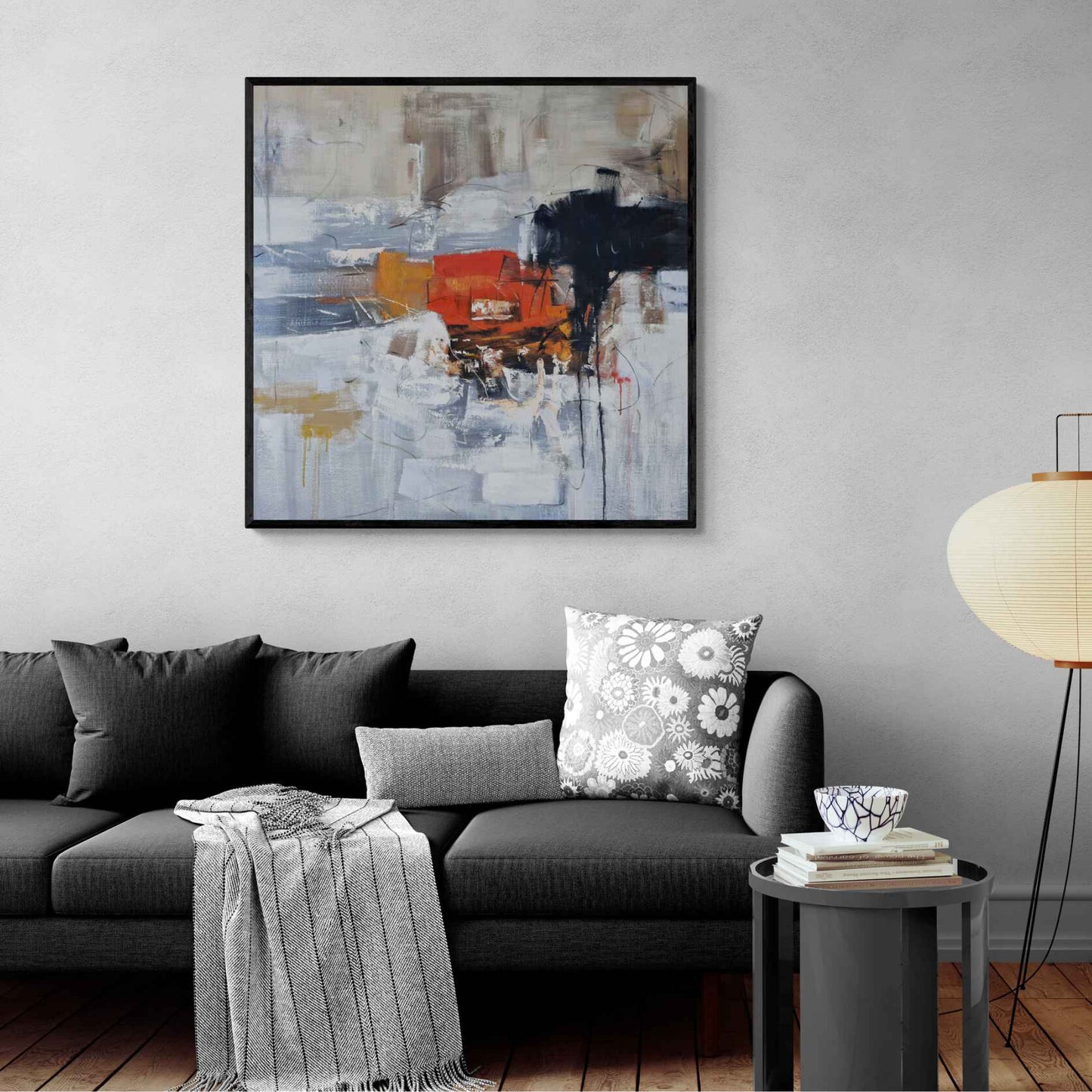 Innensturmgemälde 102x102 cm