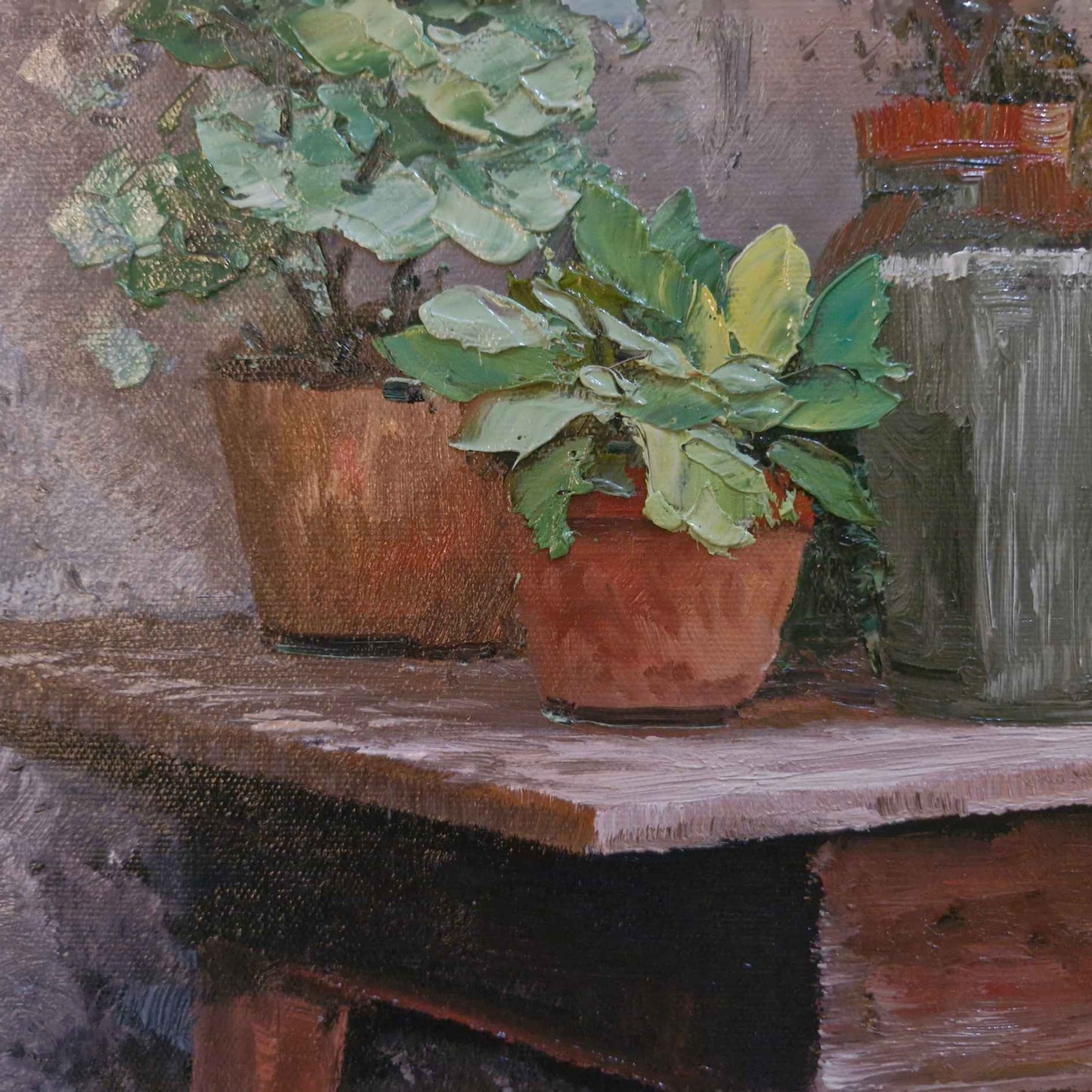 Ölgemälde Botanische Ecke 100x80 cm