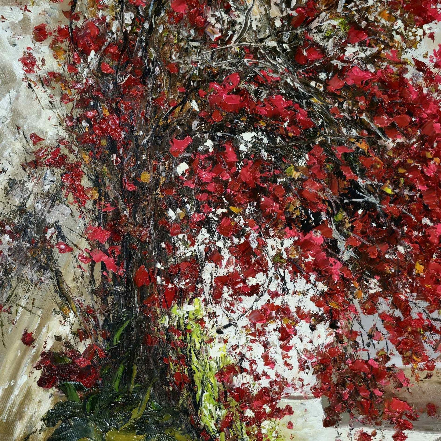 Malerei von Bougainvillea und ihrem Raum