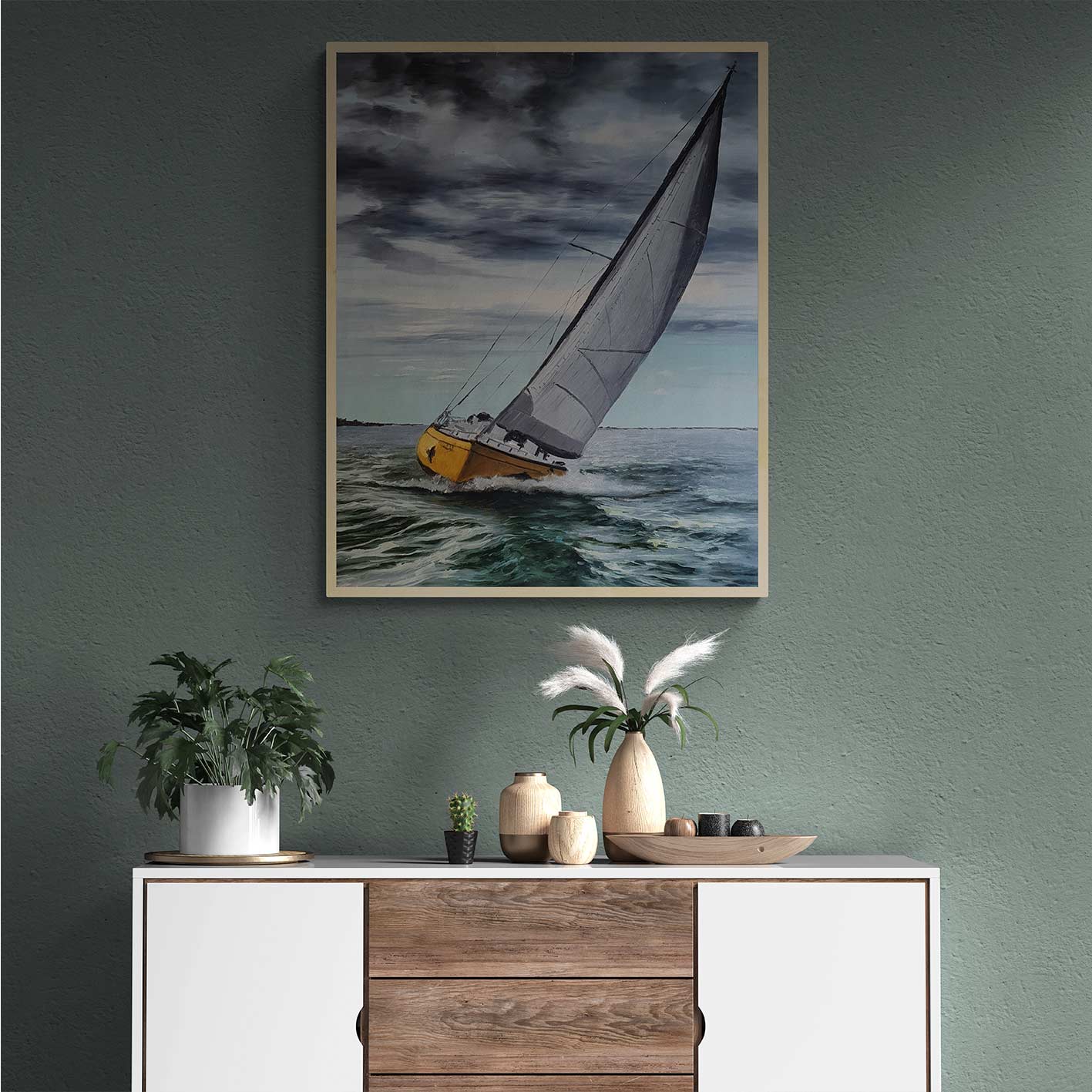 Gemälde „Ich habe ein gelbes Boot“.