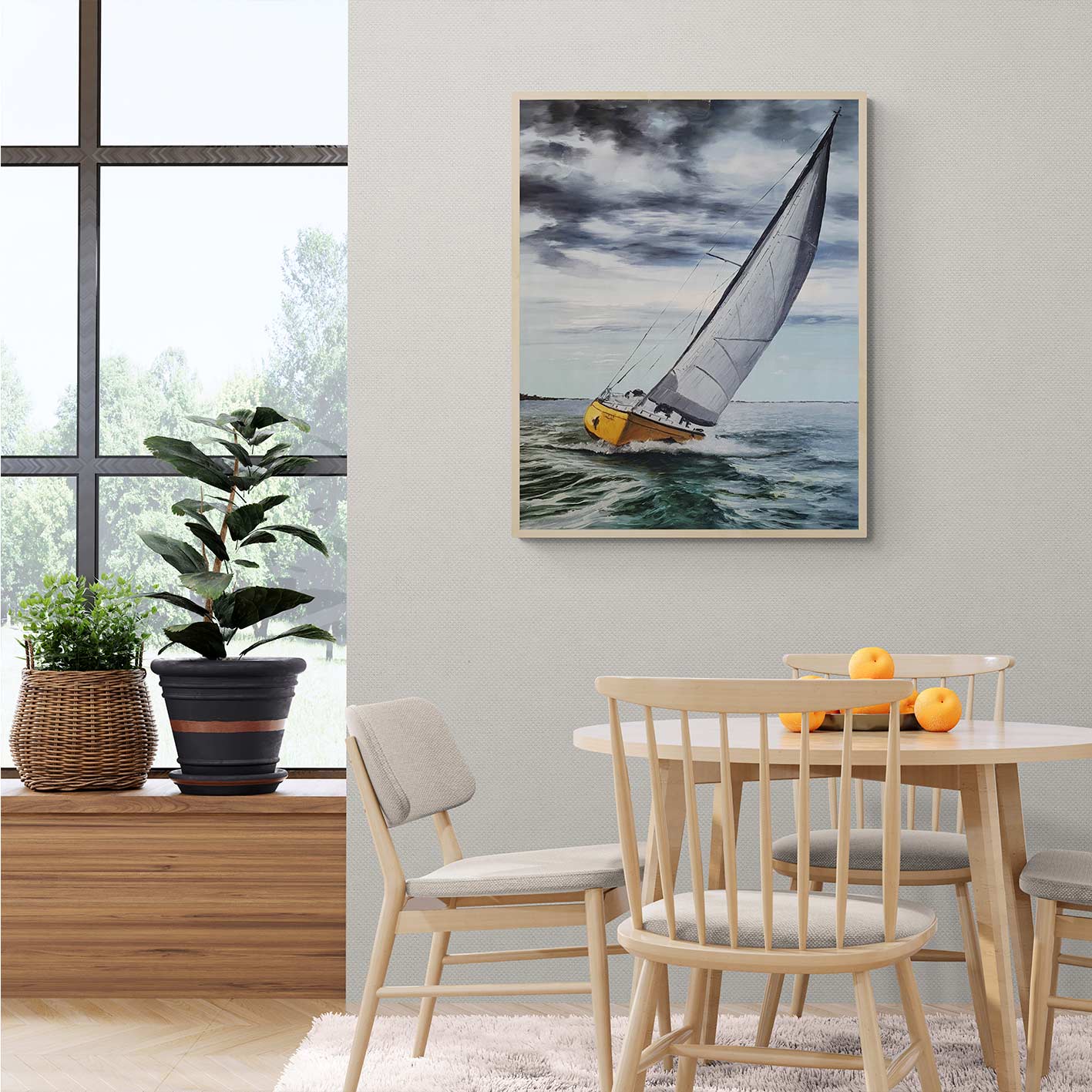 Gemälde „Ich habe ein gelbes Boot“.