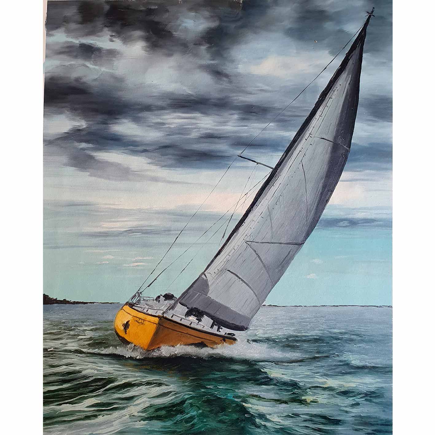 Gemälde „Ich habe ein gelbes Boot“.