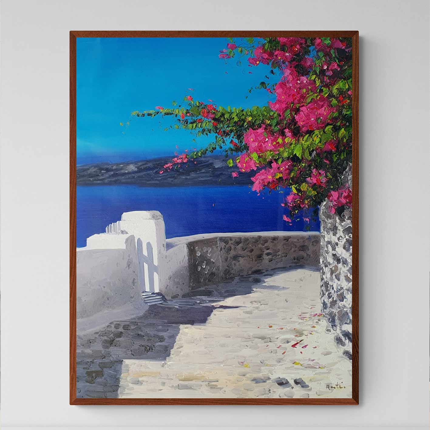 Pintura al Óleo Buganvilla Mar 81x102 cm