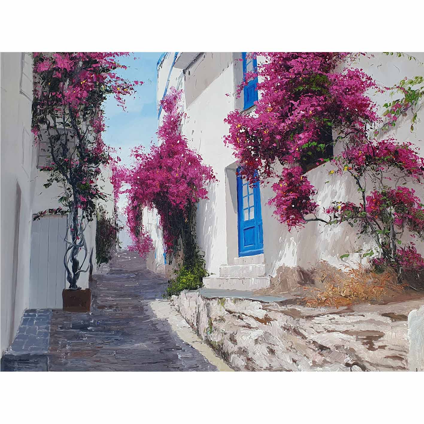 Die Straße der Blumen malen