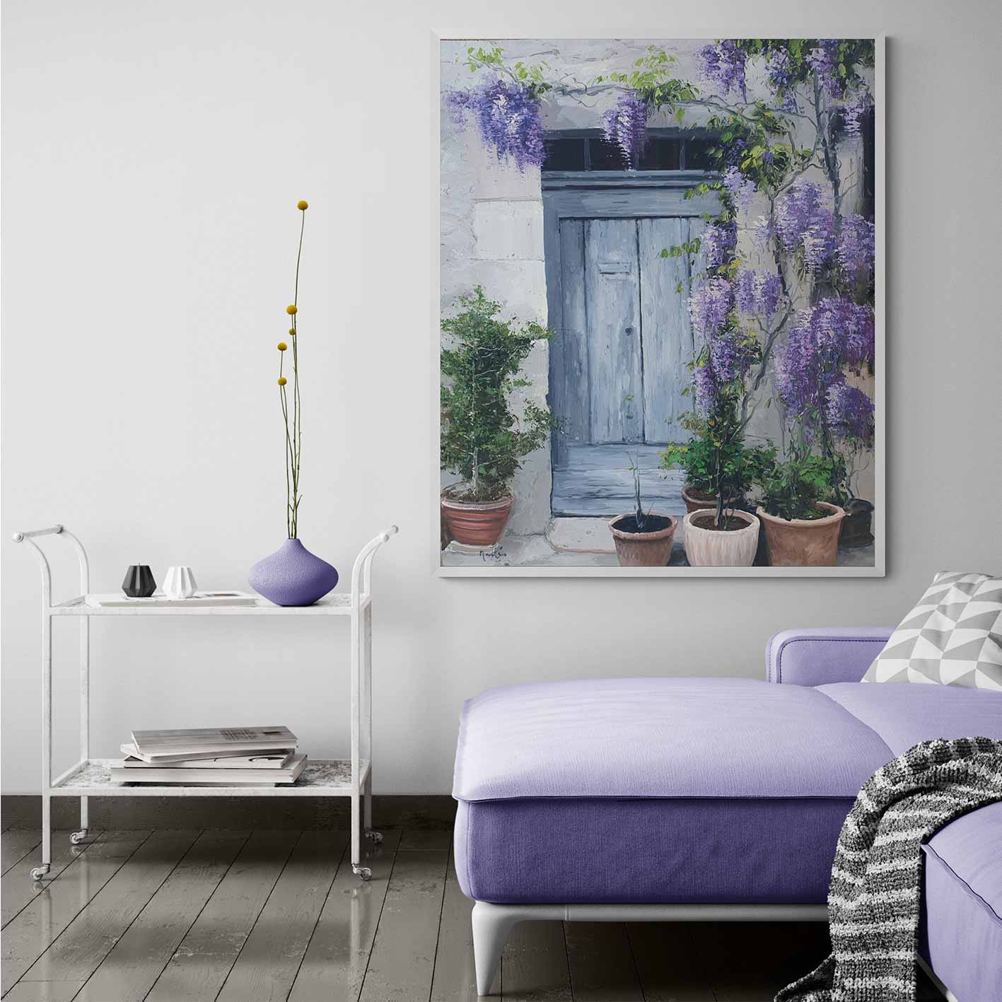 Pintura La Puerta de las Macetas 81x102 cm