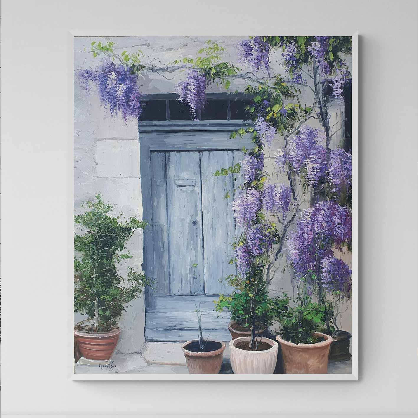 Pintura La Puerta de las Macetas 81x102 cm