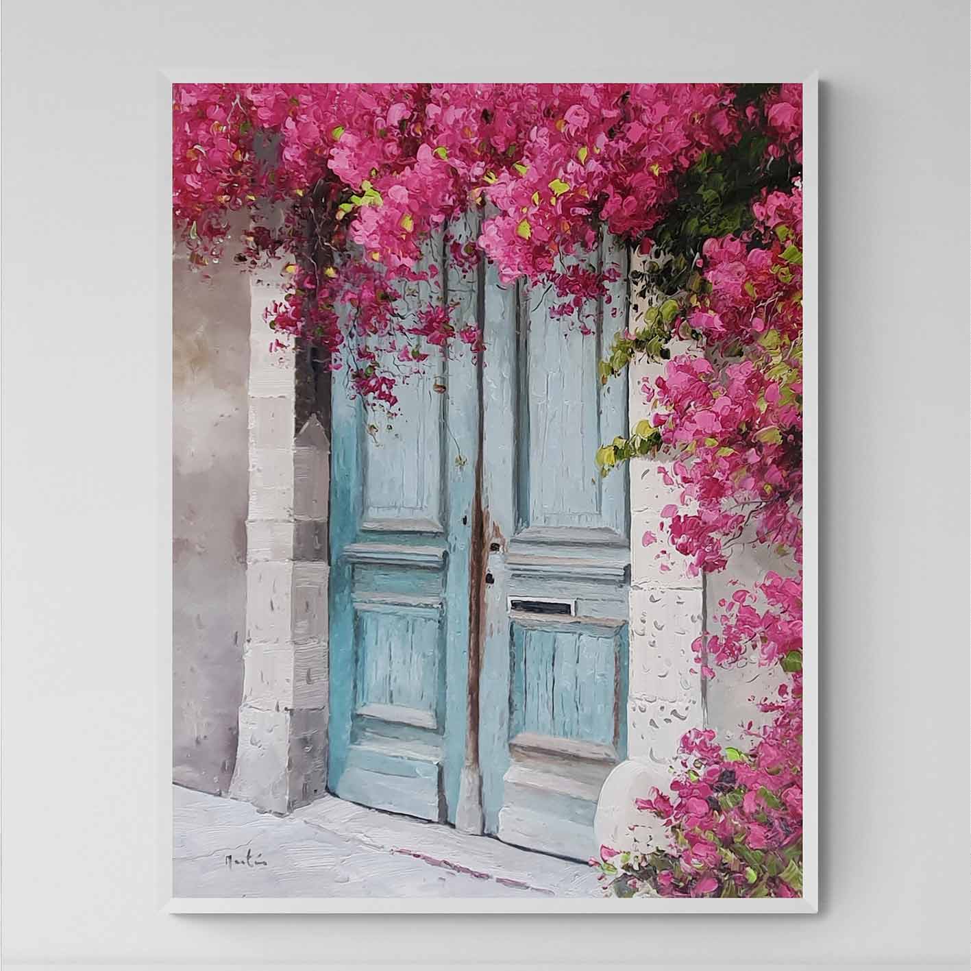 Gemälde des Bougainvillea-Tors