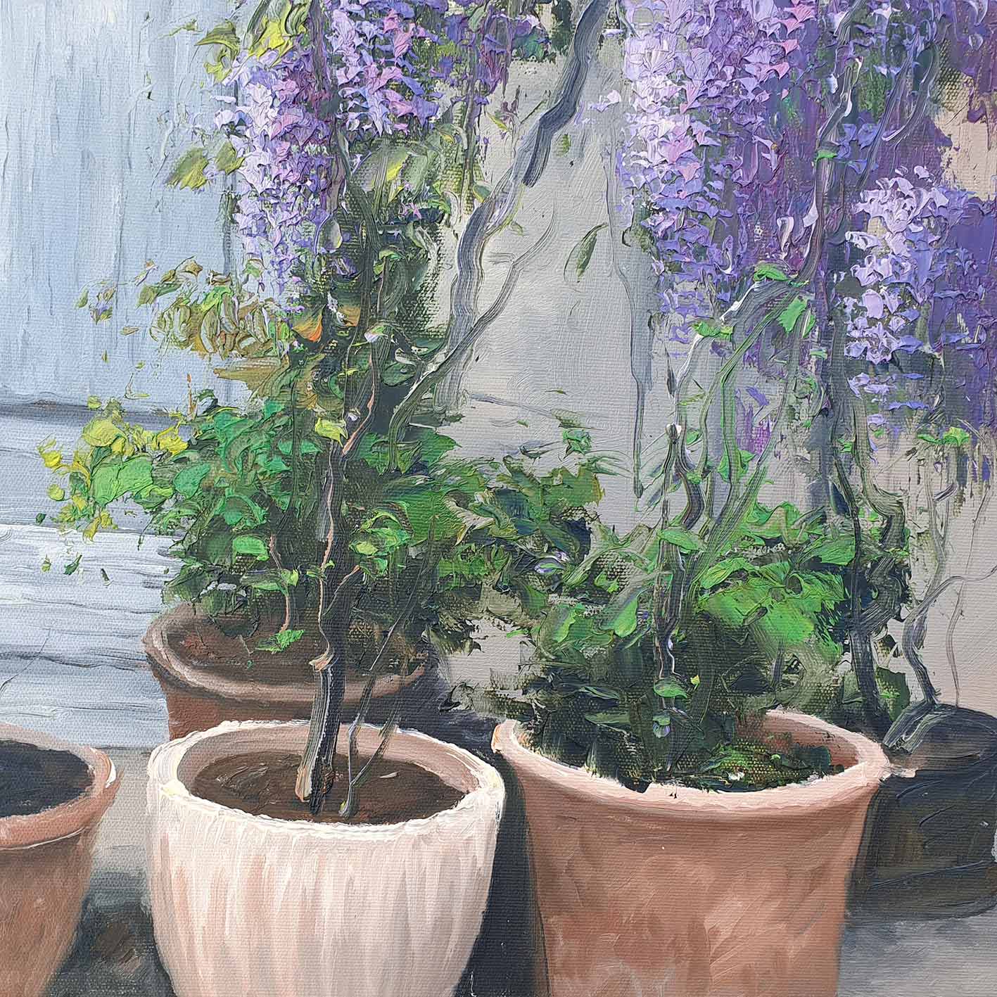 Pintura La Puerta de las Macetas 81x102 cm