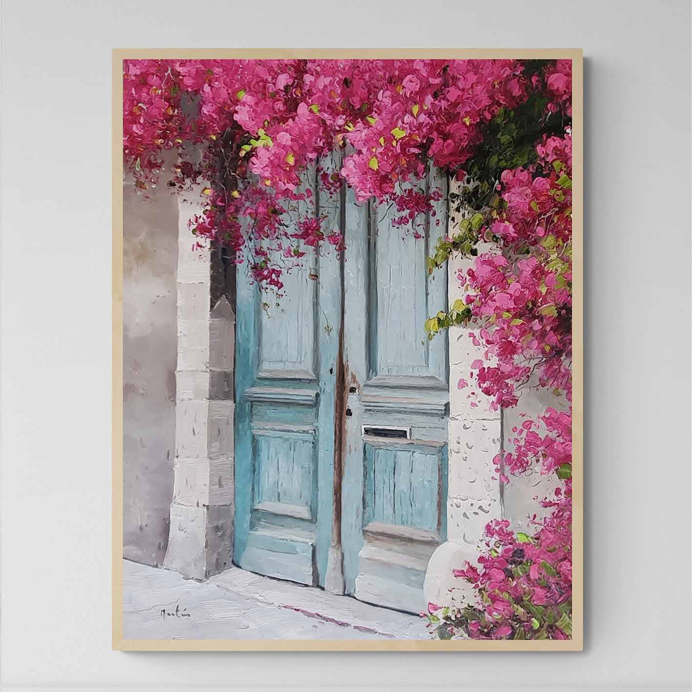 Gemälde des Bougainvillea-Tors