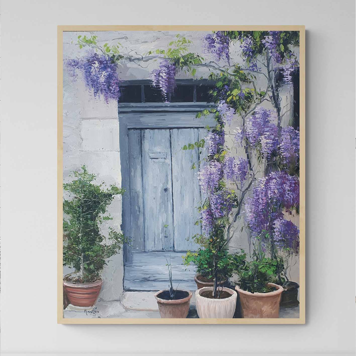 Pintura La Puerta de las Macetas 81x102 cm