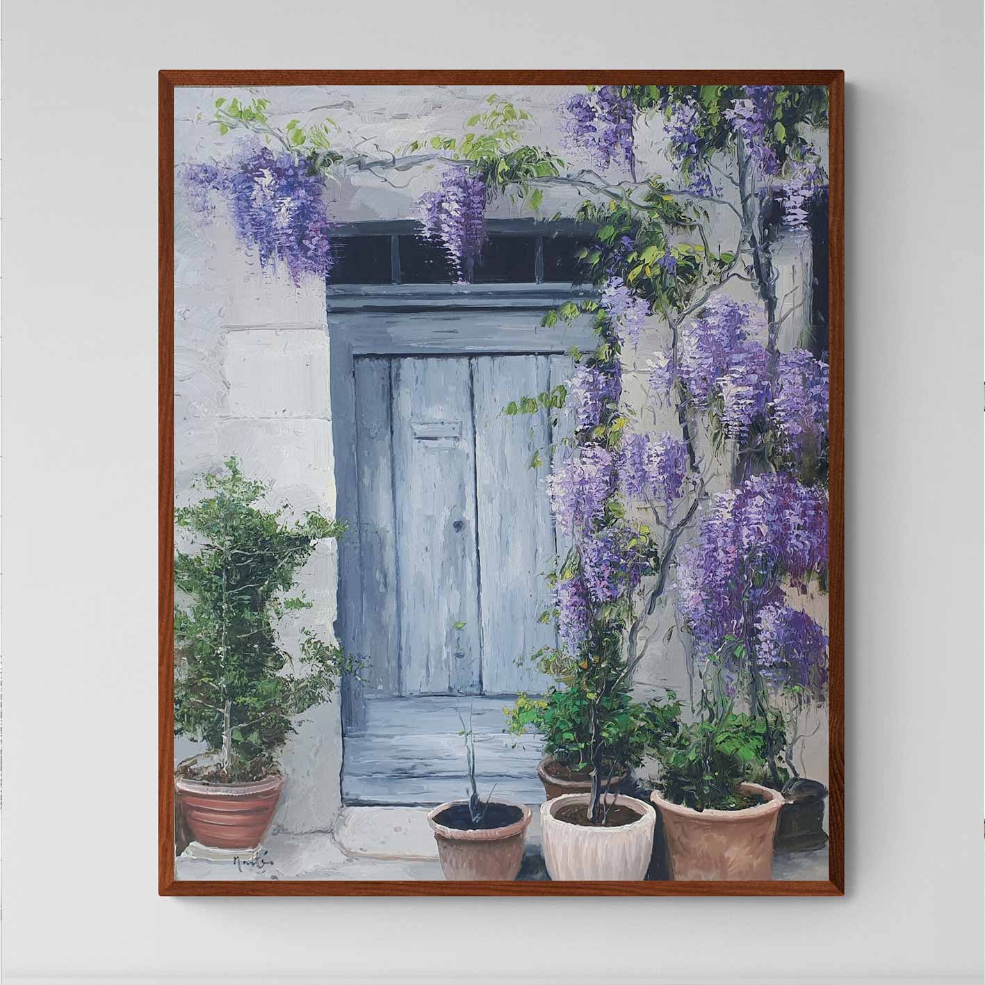 Pintura La Puerta de las Macetas 81x102 cm