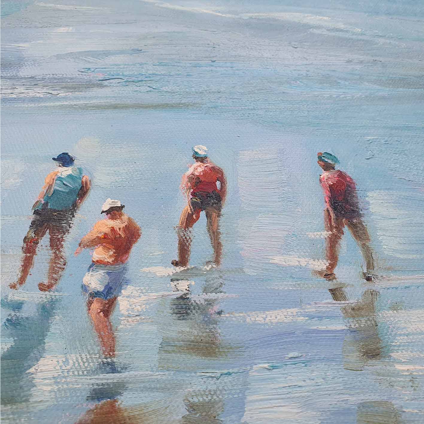 Painting Walking on the Shore 81x102 cm