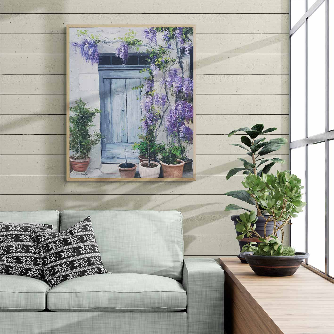 Pintura La Puerta de las Macetas 81x102 cm