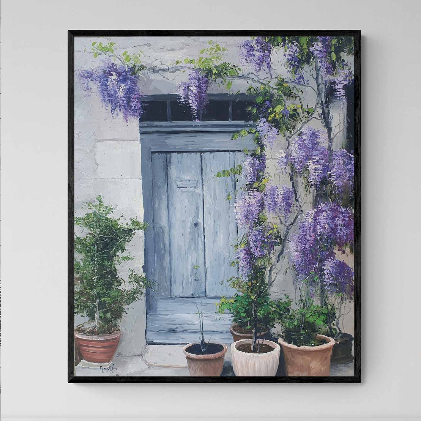 Pintura La Puerta de las Macetas 81x102 cm