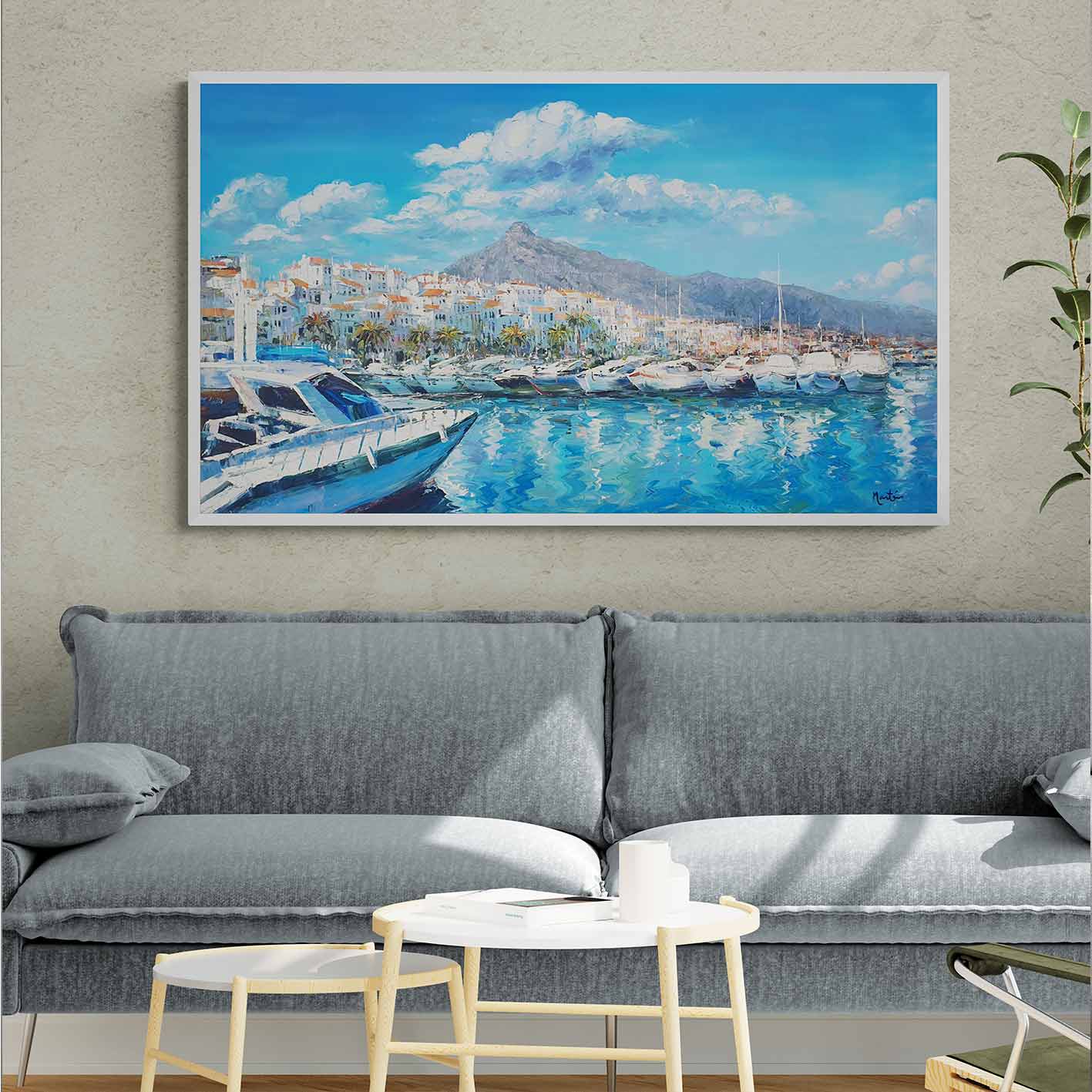 Malerei Puerto Banús und La Concha