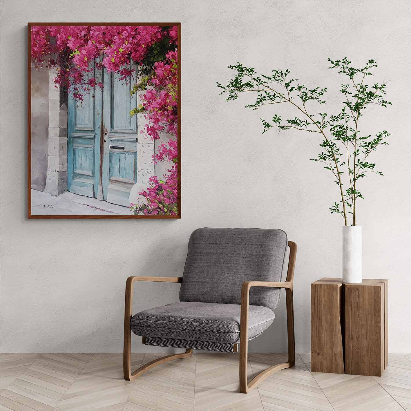 Gemälde des Bougainvillea-Tors