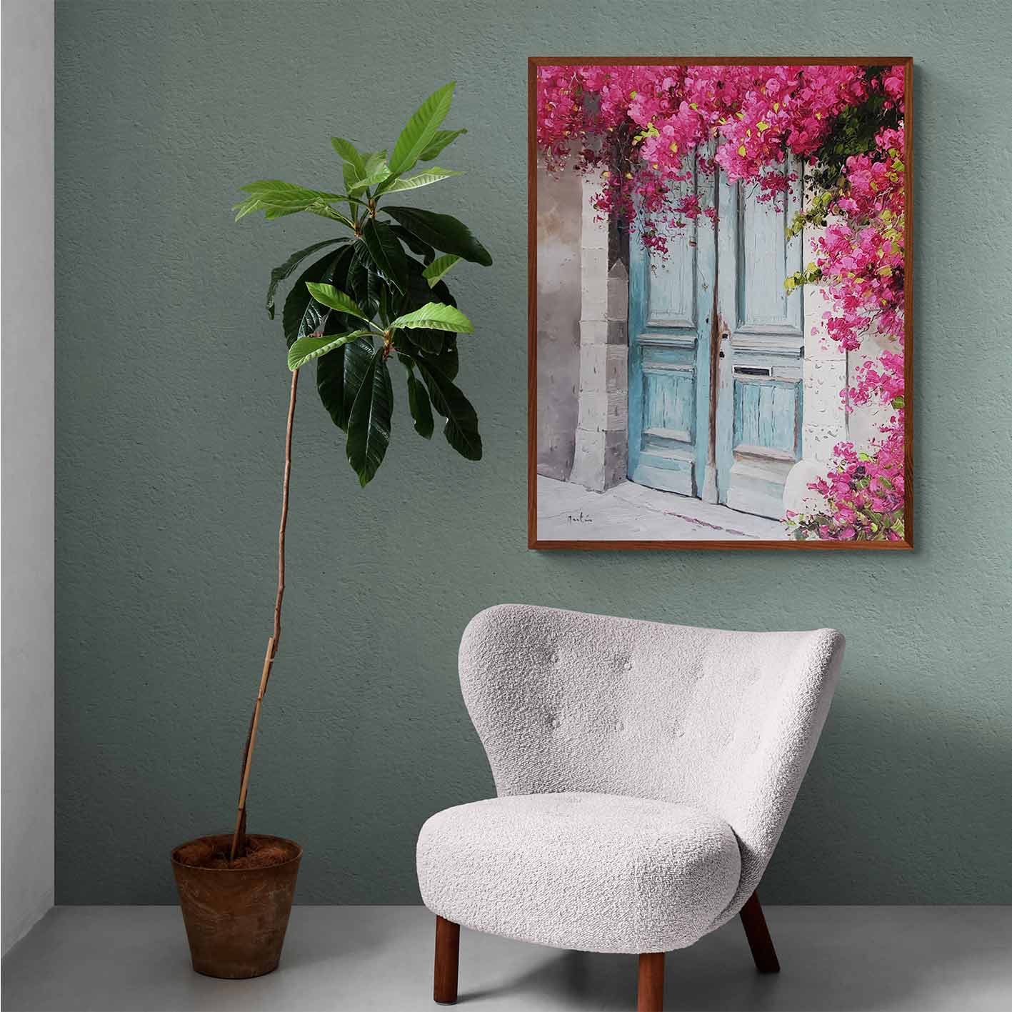 Gemälde des Bougainvillea-Tors