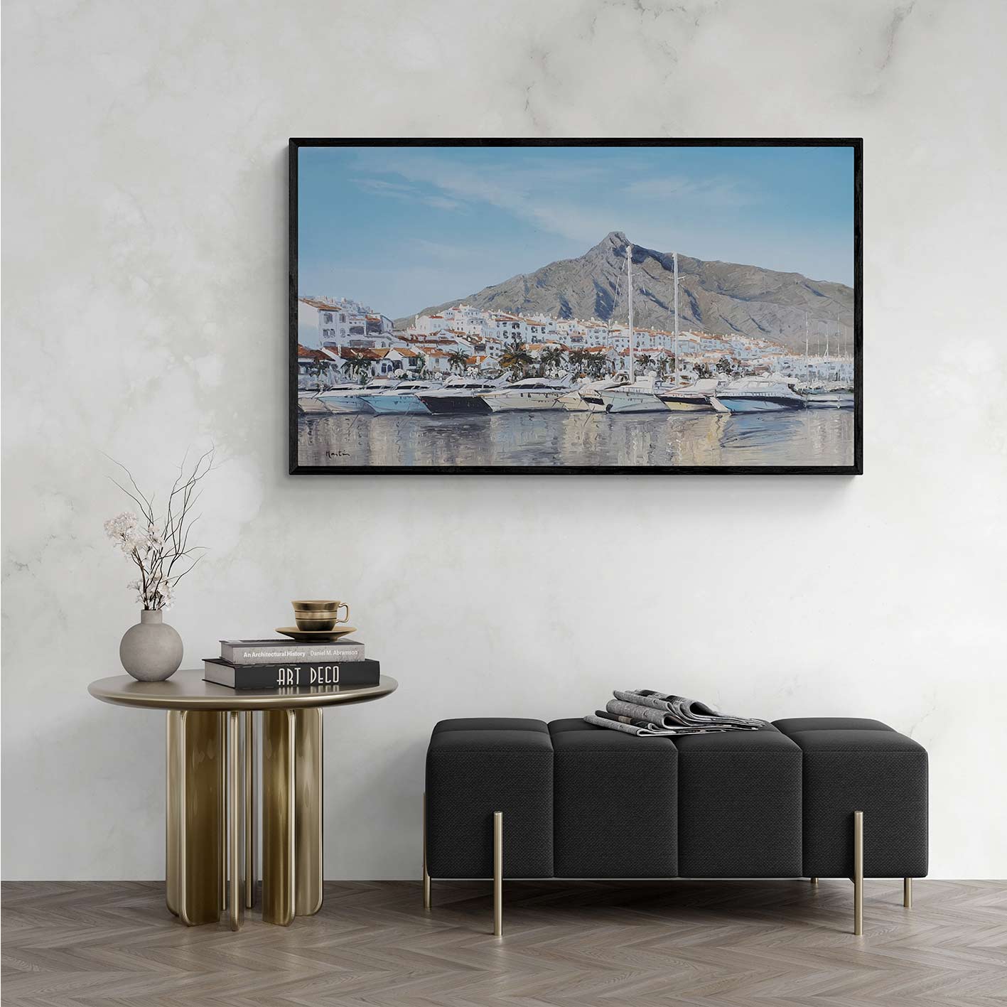 Malerei Puerto Banús und La Concha