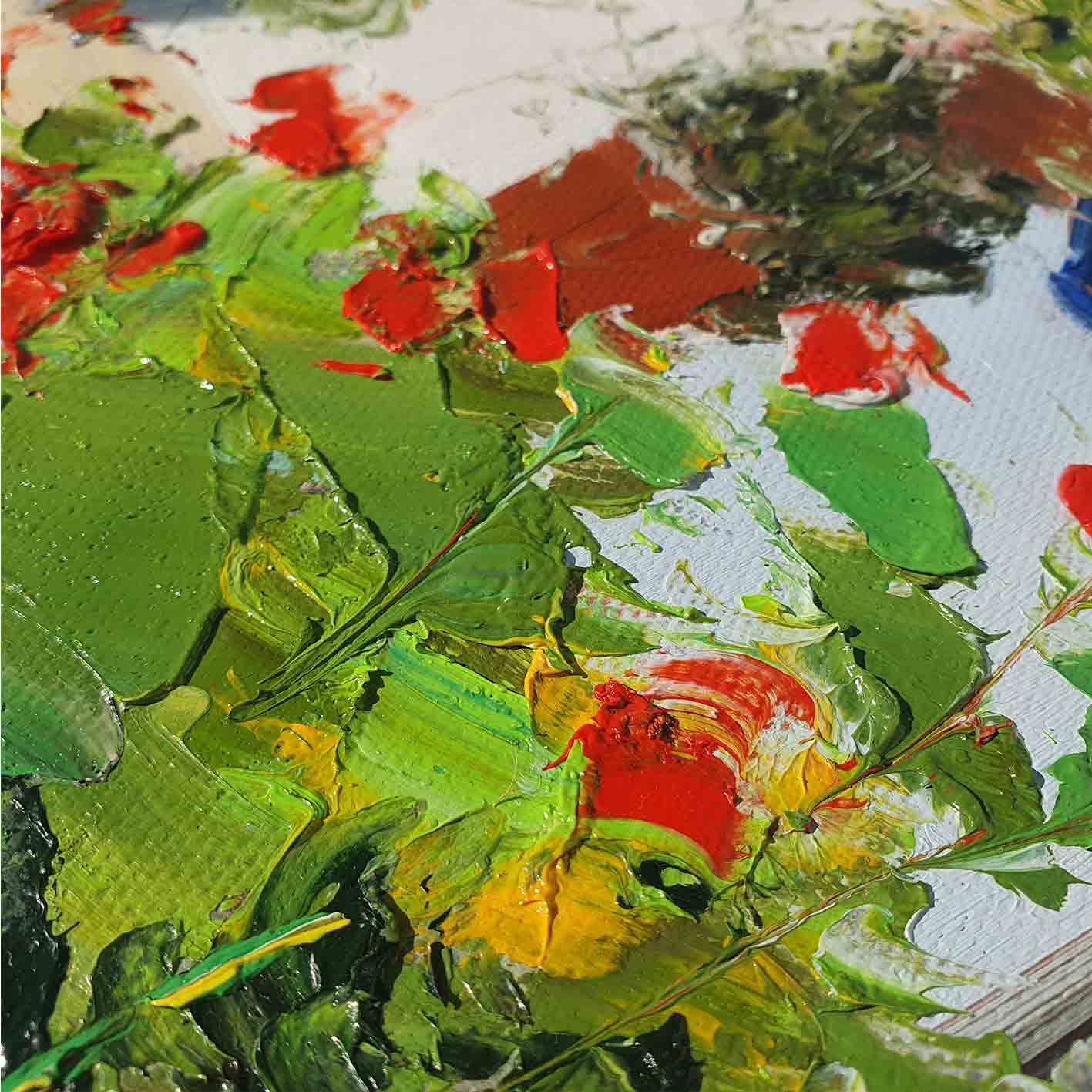 Malen auf der schmalen Straße