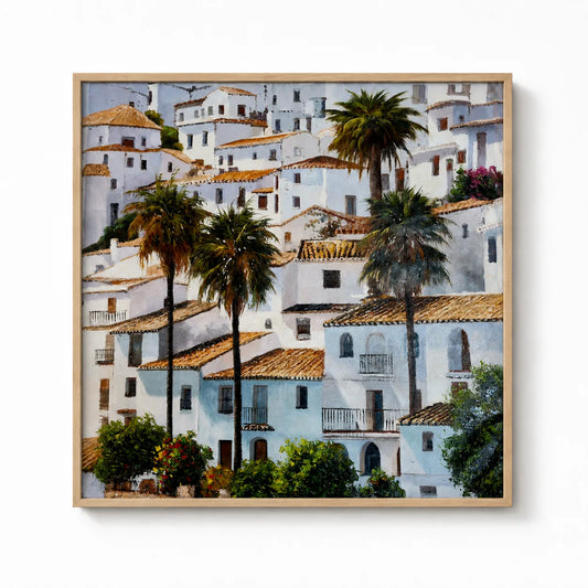 Pintura Pueblo Andaluz 102x102 cm