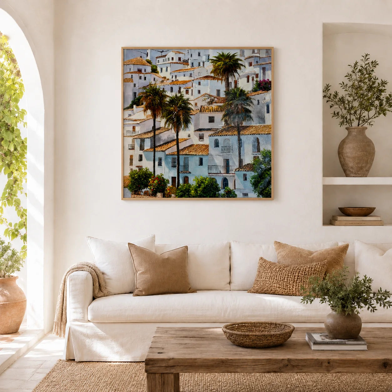 Gemälde Pueblo Andaluz 102x102 cm