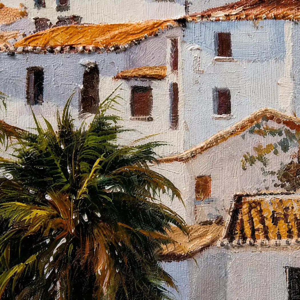 Gemälde Pueblo Andaluz 102x102 cm