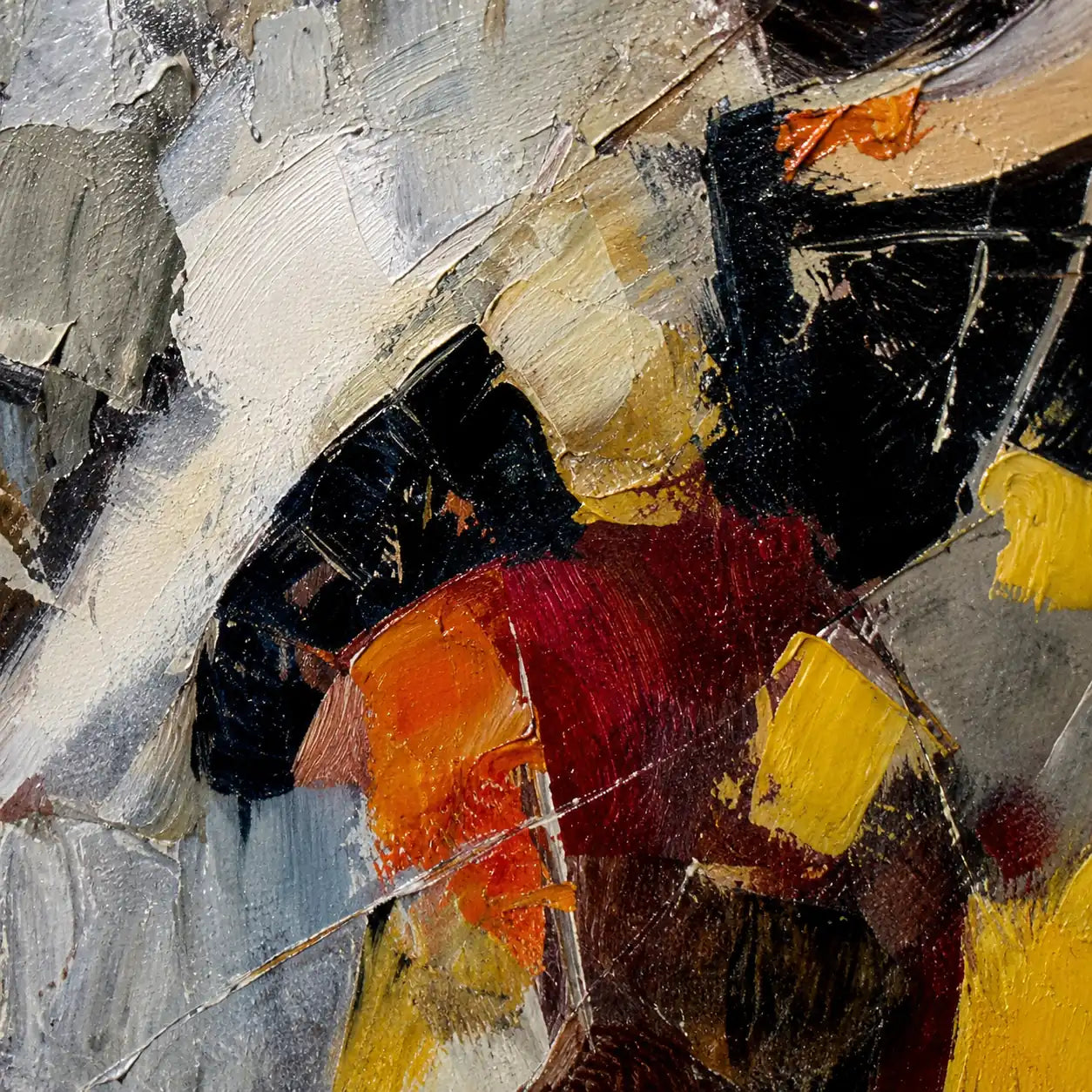 Toro al óleo — Arte taurino 102×102 cm | Martín