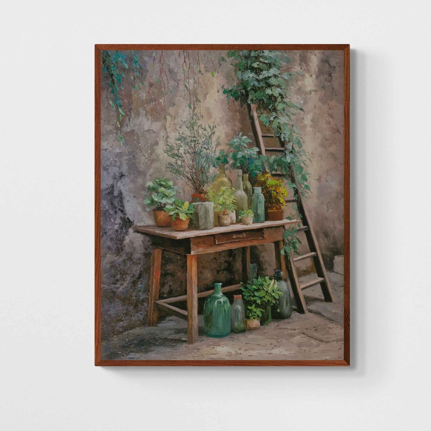 Ölgemälde Botanische Ecke 100x80 cm