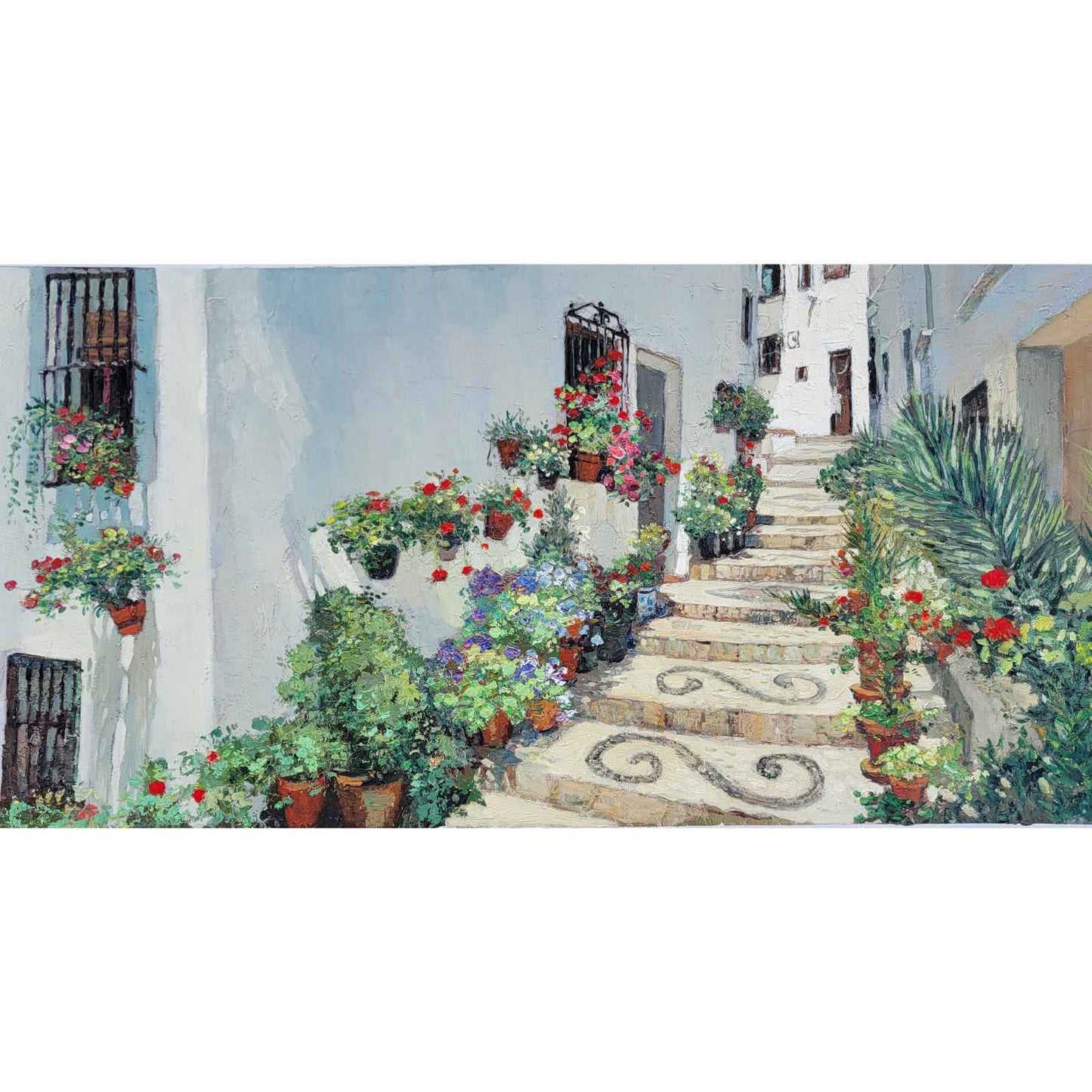 Painting the Village Staircase 60x120 cm