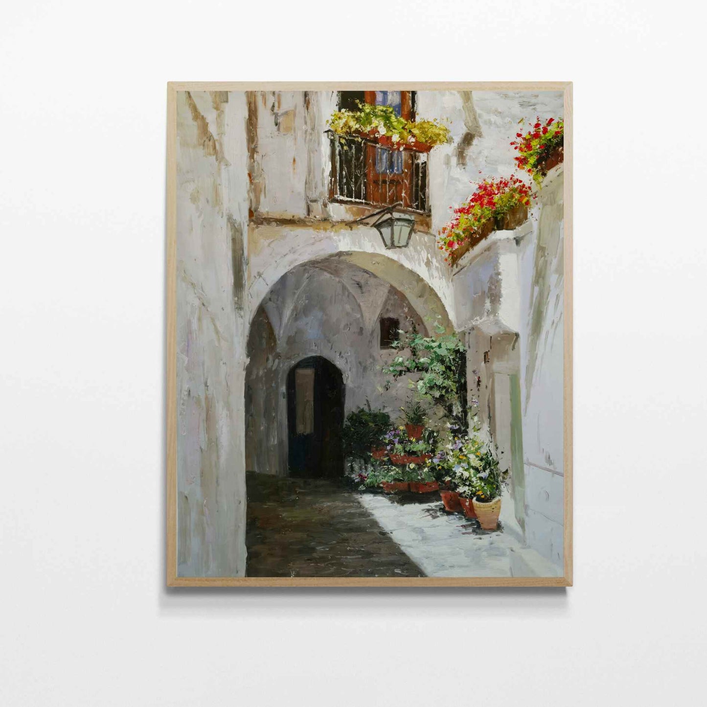 Painting the streets of Frigiliana 81x102 cm