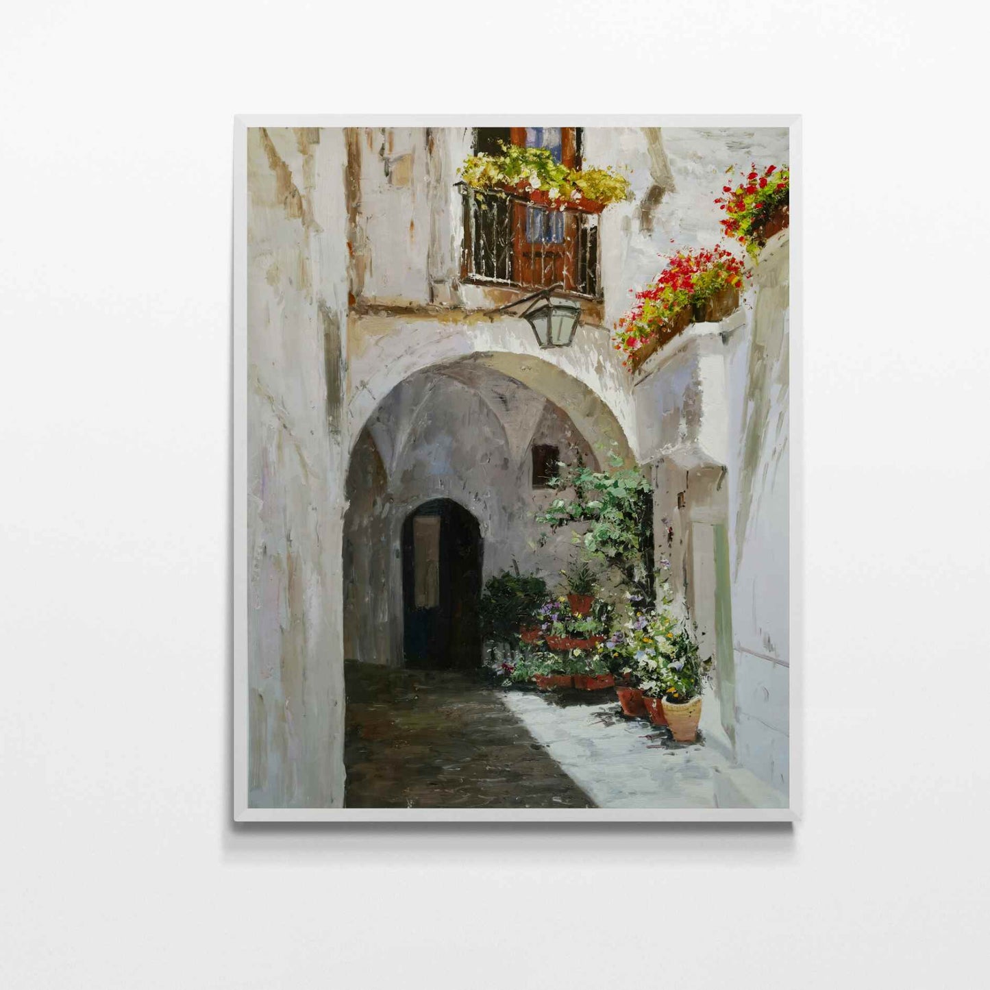 Painting the streets of Frigiliana 81x102 cm