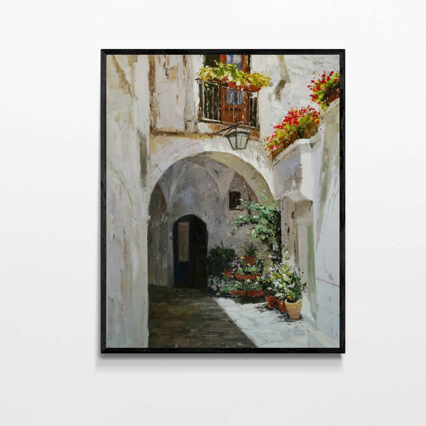 Painting the streets of Frigiliana 81x102 cm